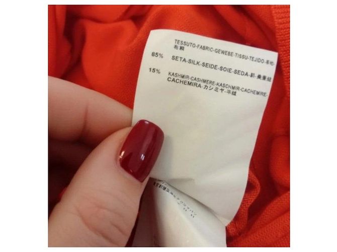 Balenciaga Strickjacke aus Seide und Kaschmir in Orange - Ansicht 7