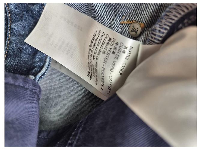 Louis Vuitton Jeans Rectos Monogram Patch Castaño Azul - vista 10