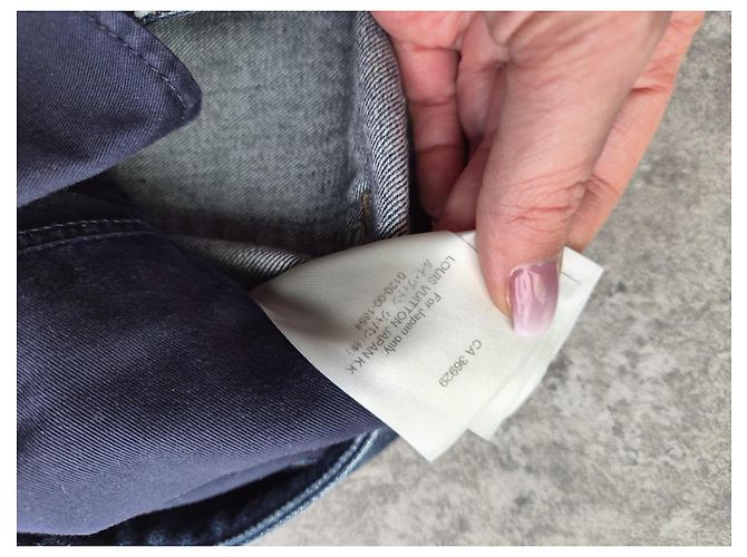 Louis Vuitton Jeans Rectos Monogram Patch Castaño Azul - vista 7