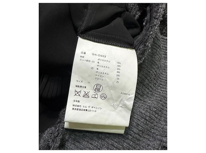Comme Des Garcons Comme des Garçons Abito in maglia patchwork e plissettato Nero Grigio - vista 8