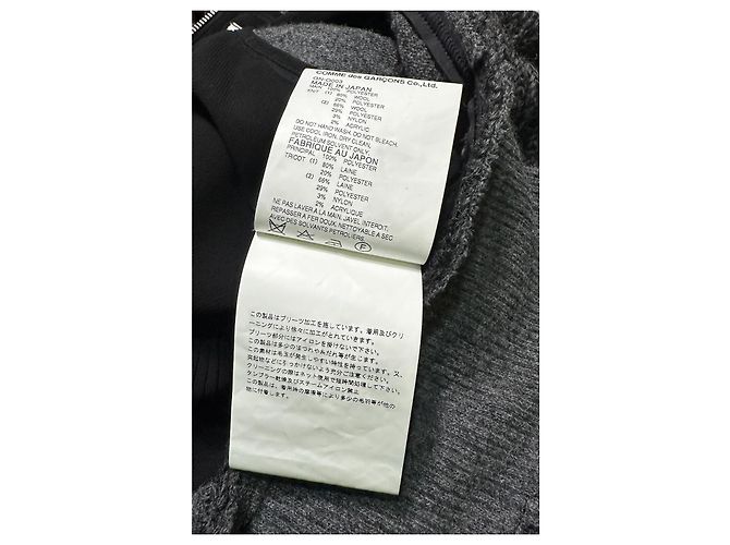 Comme Des Garcons Comme des Garçons Abito in maglia patchwork e plissettato Nero Grigio - vista 9
