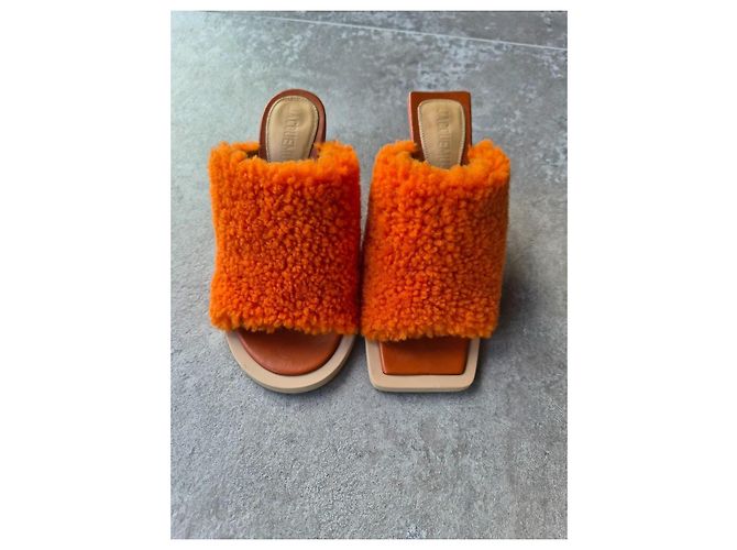 Jacquemus Les Mules Carrés Ronds Arancione - vista 2
