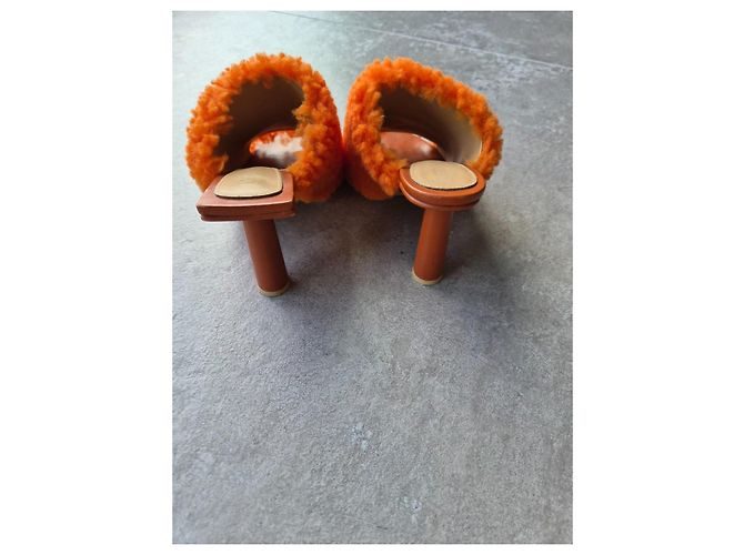 Jacquemus Les Mules Carrés Ronds Arancione - vista 3