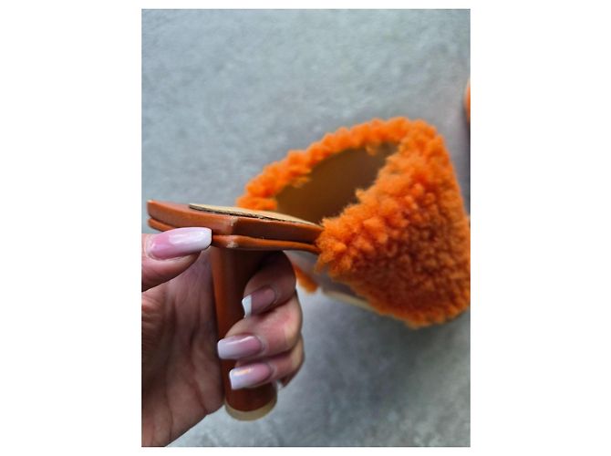 Jacquemus Les Mules Carrés Ronds Arancione - vista 5