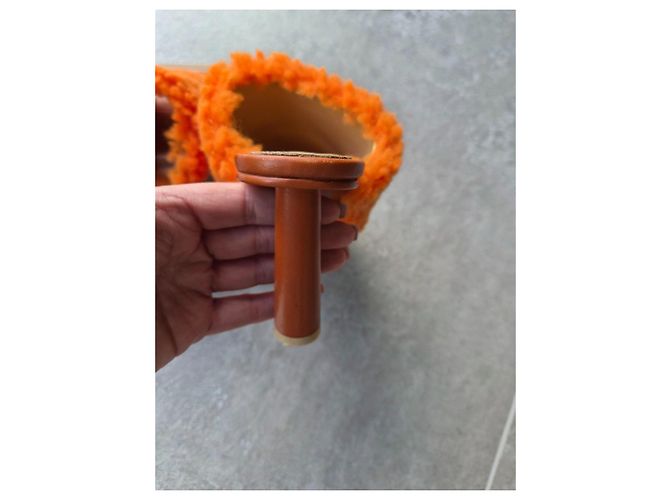 Jacquemus Les Mules Carrés Ronds Arancione - vista 7
