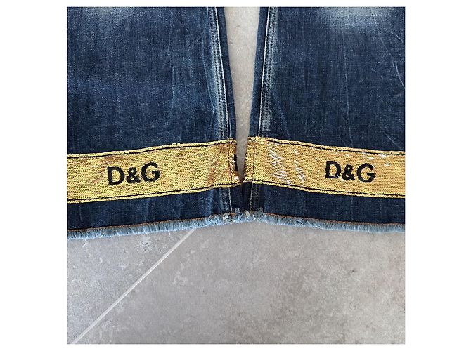 Vaqueros Bootcut Dolce & Gabbana D&G con Lentejuelas Azul - vista 6