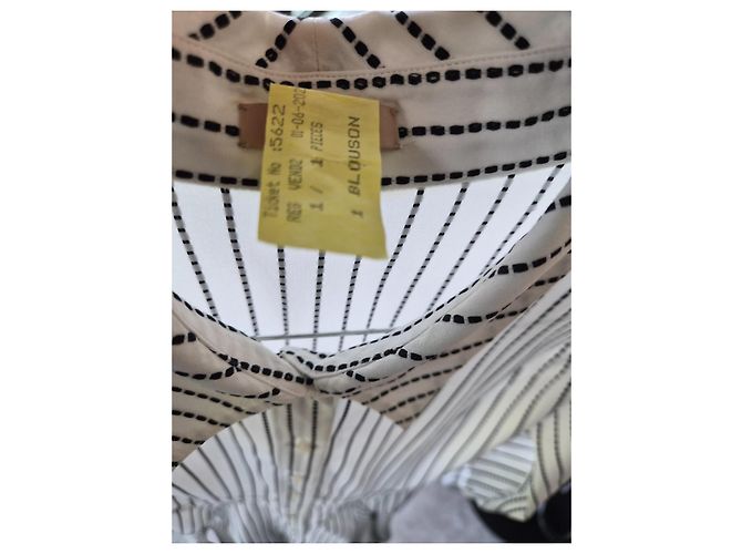 Alaïa Vestido Camisero a Rayas de Algodón Negro Blanco - vista 14