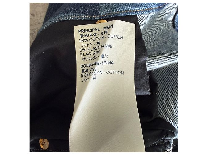 Jeans Dritti Louis Vuitton Damier Blu - vista 10
