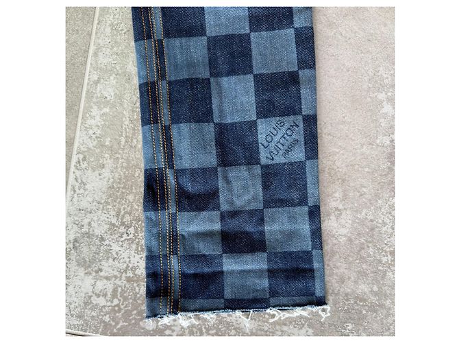 Jeans Dritti Louis Vuitton Damier Blu - vista 14