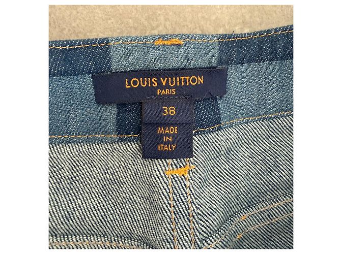 Jeans Dritti Louis Vuitton Damier Blu - vista 7