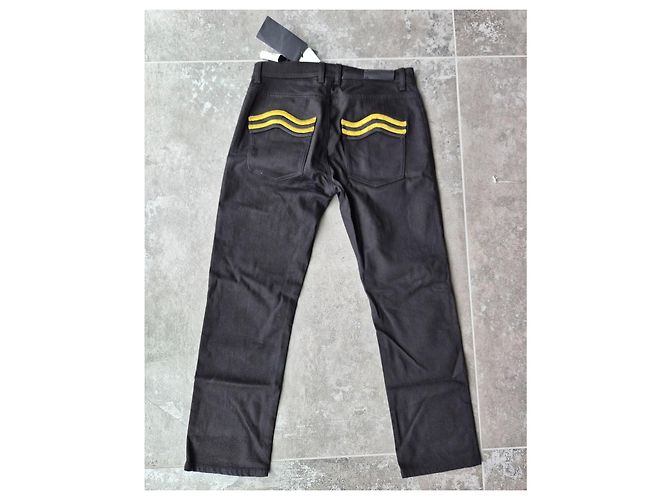 Fendi Roma Gold Edition Hose aus schwarzem Denim - Ansicht 10