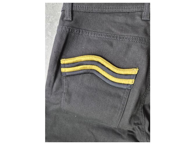 Fendi Roma Gold Edition Hose aus schwarzem Denim - Ansicht 12