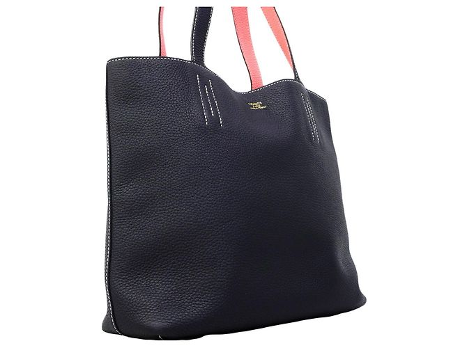 Hermès Borsa Tote Hermes Double Sens 28 Rosa Blu - vista 2