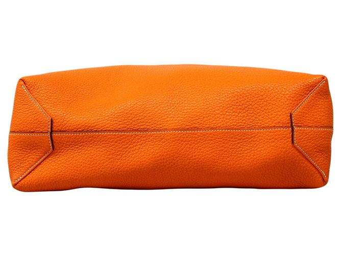 Hermès Borsa Tote Hermes Double Sens 36 in Gold e Orange D'oro Arancione - vista 3
