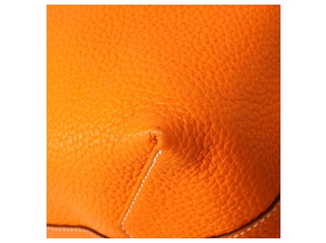 Hermès Borsa Tote Hermes Double Sens 36 in Gold e Orange D'oro Arancione - vista 7