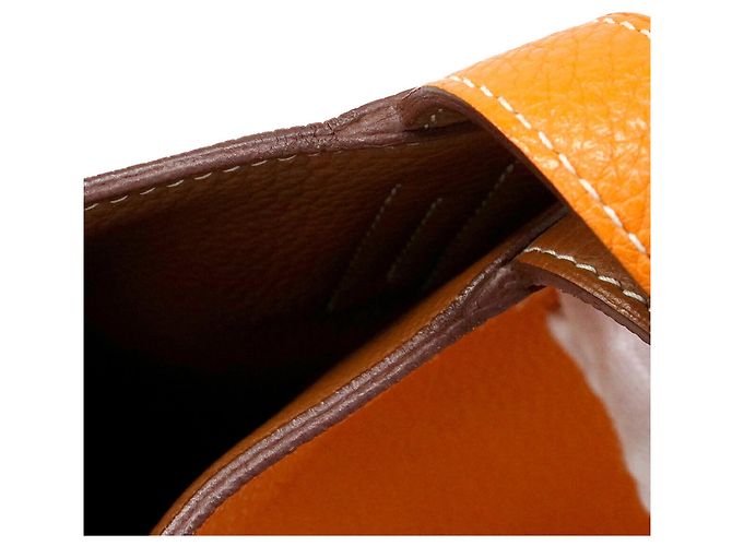 Hermès Borsa Tote Hermes Double Sens 36 in Gold e Orange D'oro Arancione - vista 8