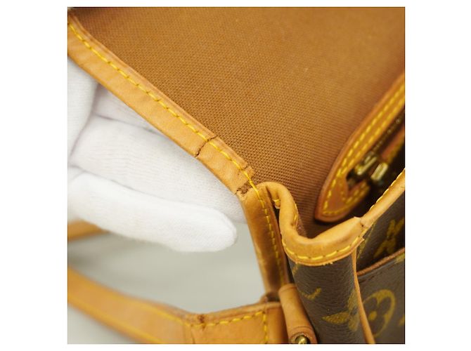 Borsa a spalla Louis Vuitton Monogram Gibeciere PM Marrone - vista 8