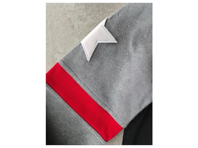 Givenchy Grey and Black Star Panel Sweatshirt Red - view 2