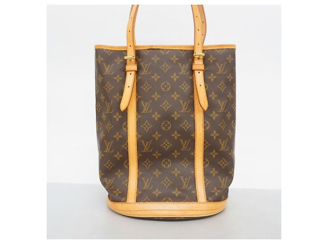 Borsa Tote Louis Vuitton Monogram Bucket GM Marrone - vista 13