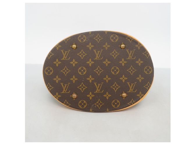 Borsa Tote Louis Vuitton Monogram Bucket GM Marrone - vista 3