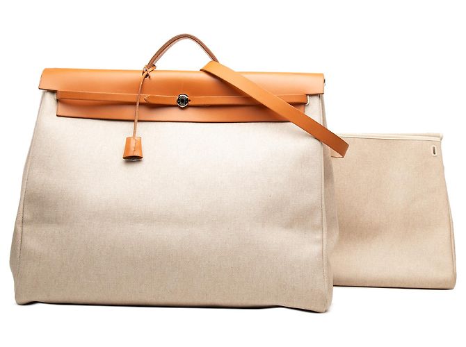 Hermès Beige Toile Herbag 50 - Ansicht 8