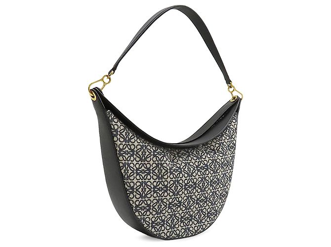 LOEWE Borsa Luna Hobo in tela Anagram blu Blu navy - vista 2