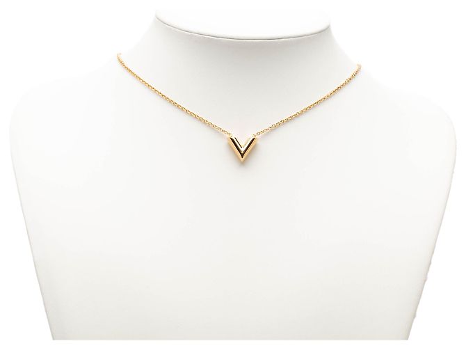 Collana con pendente Essential V Louis Vuitton placcata oro Gold Gold D'oro - vista 7