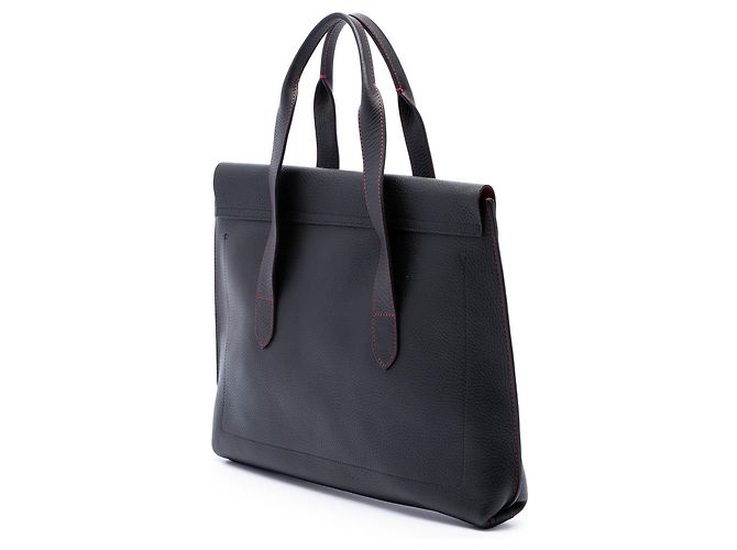 Valigetta LOEWE in pelle di vitello granulata nera Anagram Nero - vista 2