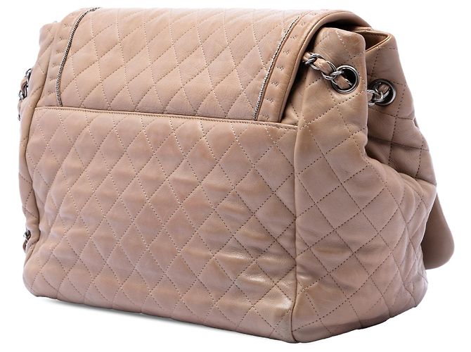 Chanel Beige Large Quilted Calfskin Istanbul Accordion Flap - vista 2