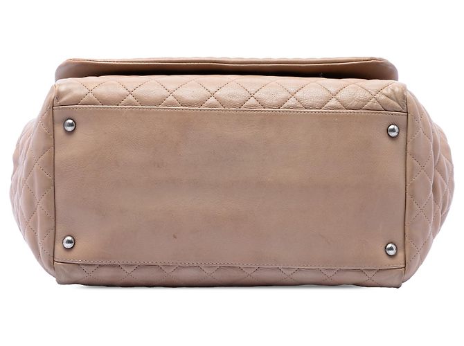 Chanel Beige Large Quilted Calfskin Istanbul Accordion Flap - vista 3