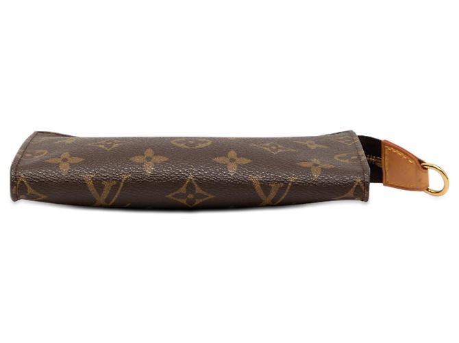 Pochette Louis Vuitton Petit Bucket Monogram Marrone - vista 3
