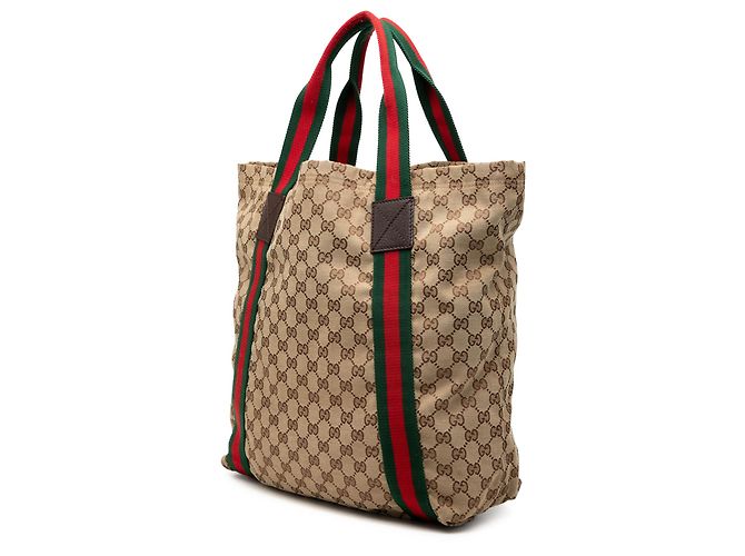 Gucci Beige GG Canvas Web Tote - Ansicht 2