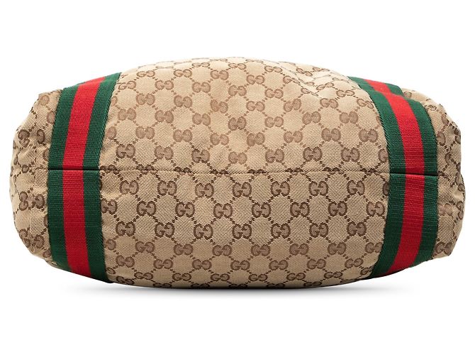 Gucci Beige GG Canvas Web Tote - Ansicht 3