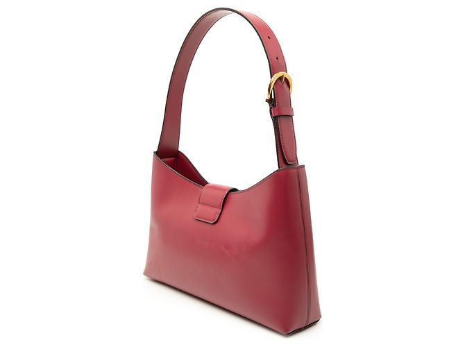 Salvatore Ferragamo Borsa a tracolla Ferragamo in pelle rossa Gancini Trifolio Rosso - vista 2