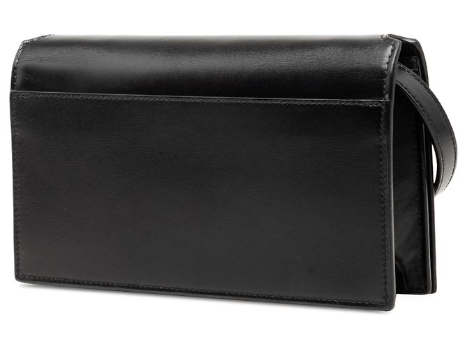 Borsa a tracolla Saint Laurent in pelle di vitello liscia nera Nero - vista 2