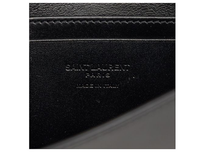 Borsa a tracolla Saint Laurent in pelle di vitello liscia nera Nero - vista 5