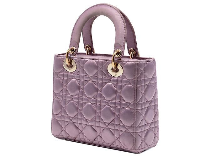 Dior Rosa Small Satin Cannage Swarovski Lady Dior - vista 2