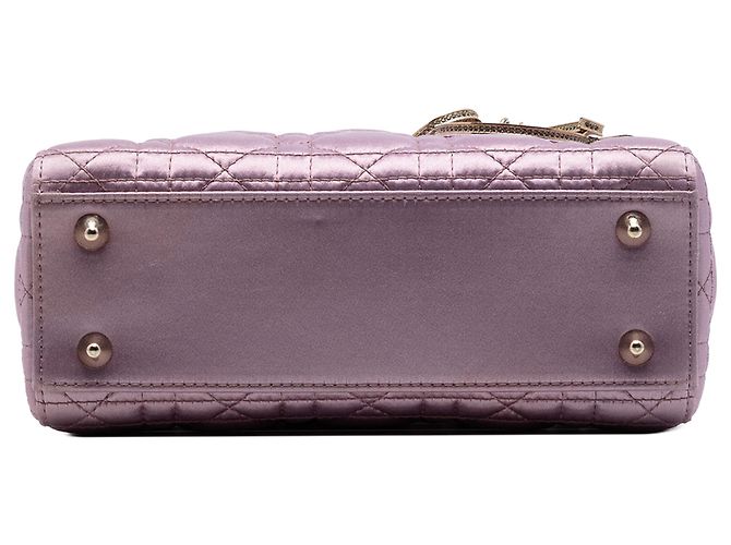 Dior Rosa Small Satin Cannage Swarovski Lady Dior - vista 3