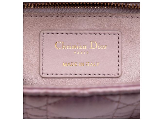 Dior Rosa Small Satin Cannage Swarovski Lady Dior - vista 5
