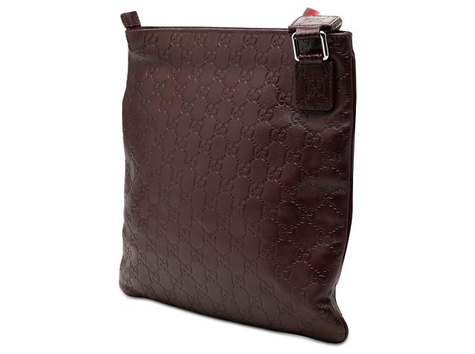 Gucci Rosso Guccissima Web Crossbody Bordò - vista 2