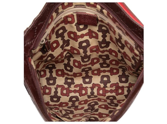 Gucci Rosso Guccissima Web Crossbody Bordò - vista 4