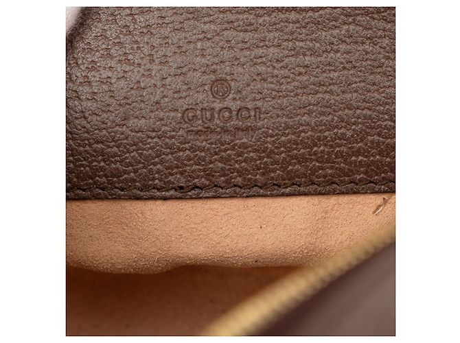Zaino tondo Gucci Beige Mini GG Supreme Web Ophidia - vista 5