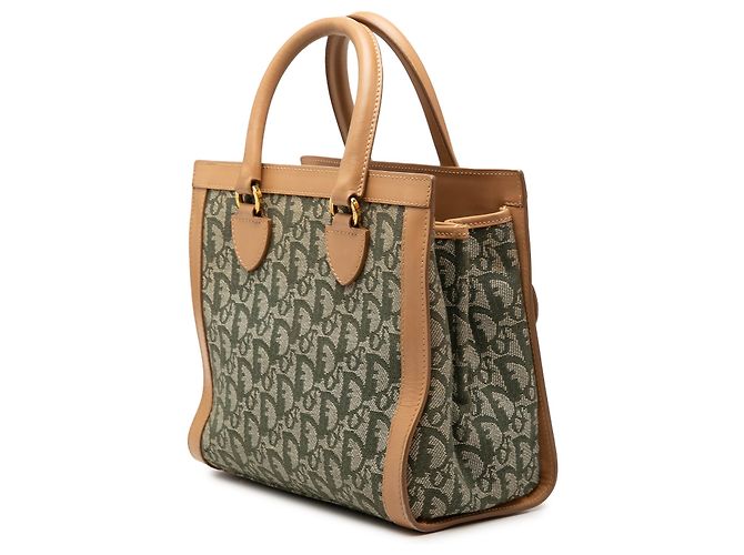 Tote Diorissimo in tela Dior Trotter verde - vista 2