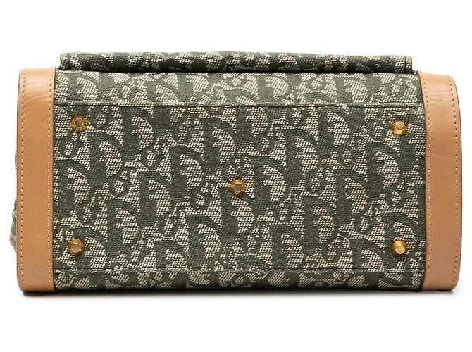 Tote Diorissimo in tela Dior Trotter verde - vista 3