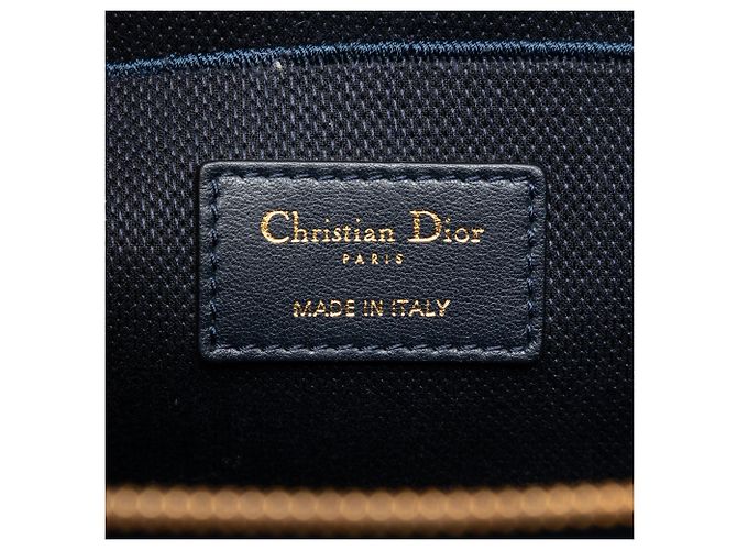 Beauty case Diortravel in velluto blu ricamato Dior Blu navy - vista 5
