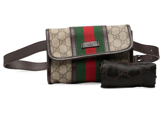 Borsa a tracolla Gucci Beige GG Supreme Web - vista 9