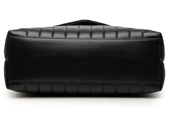 Bolsa de ombro Saint Laurent Black Medium Matelasse Calfskin Monogram LouLou Preto - vista 3