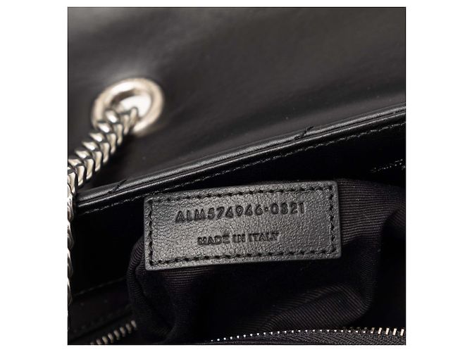 Bolsa de ombro Saint Laurent Black Medium Matelasse Calfskin Monogram LouLou Preto - vista 6