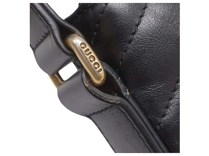 Gucci Black GG Marmont Matelasse Leather Crossbody Nero - vista 13