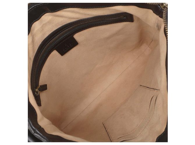 Gucci Black GG Marmont Matelasse Leather Crossbody Nero - vista 4